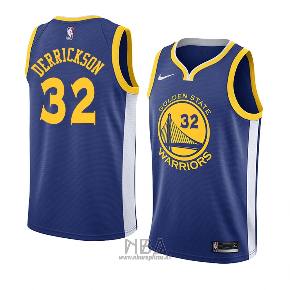 Camiseta Golden State Warriors Marcus Derrickson NO 32 Icon 2018 Azul